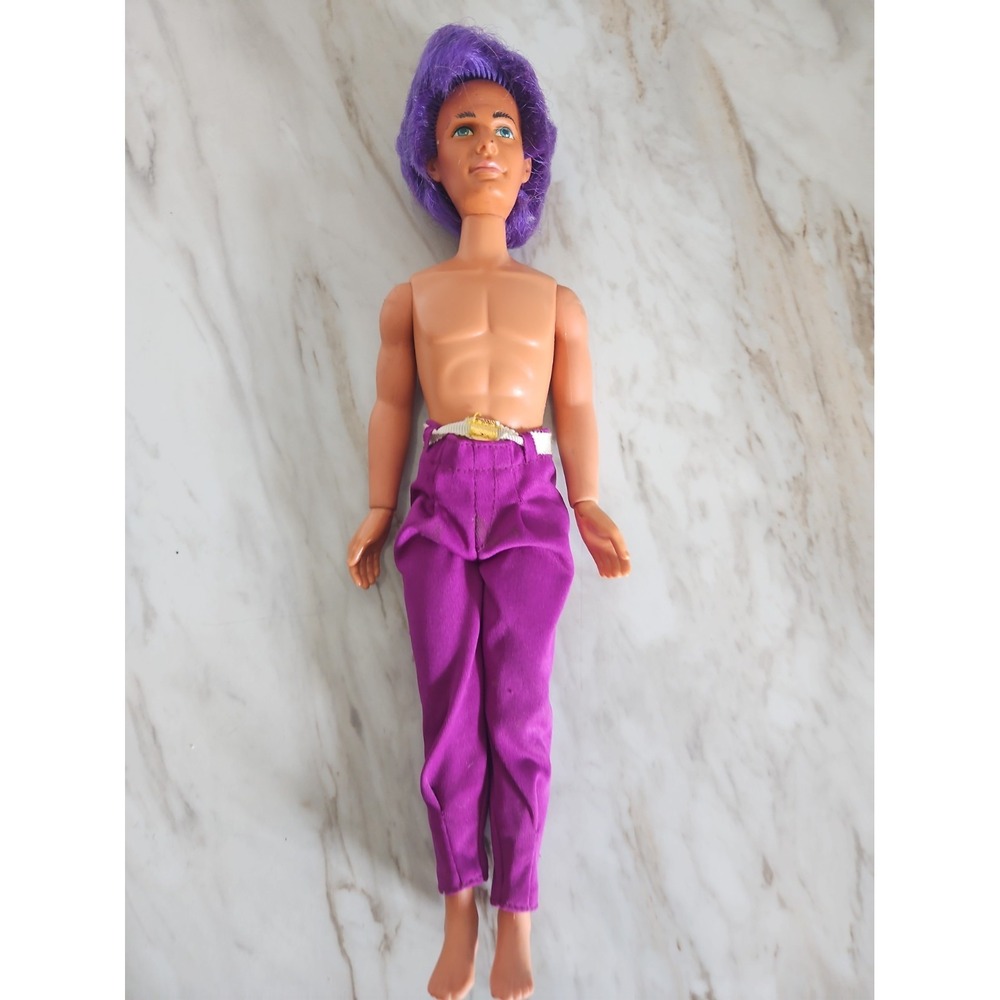 Vintage‎ 1986 Hasbro Jem & The Holograms Rio Doll  w/Purple Hair Stained Pants